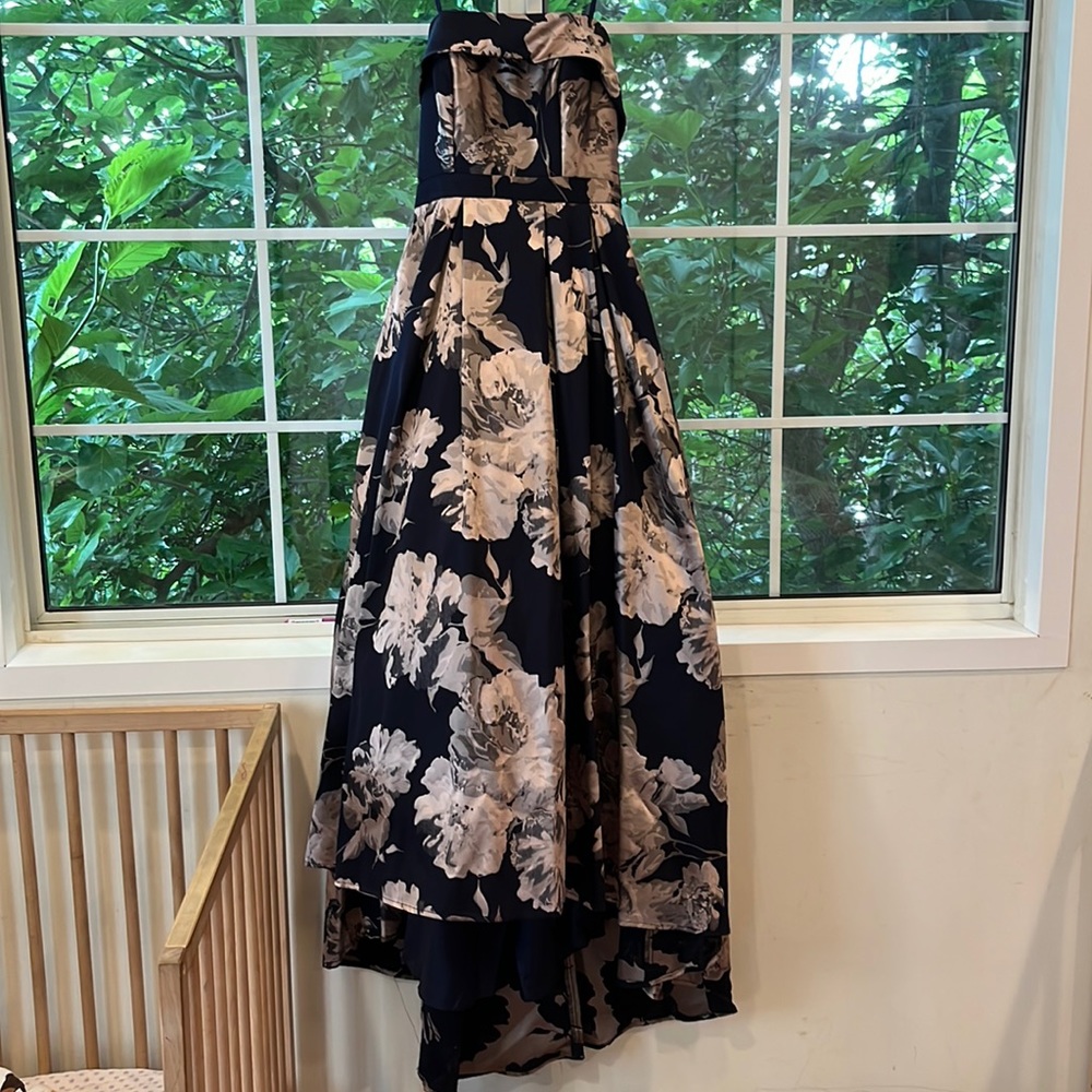 Avery G strapless gown